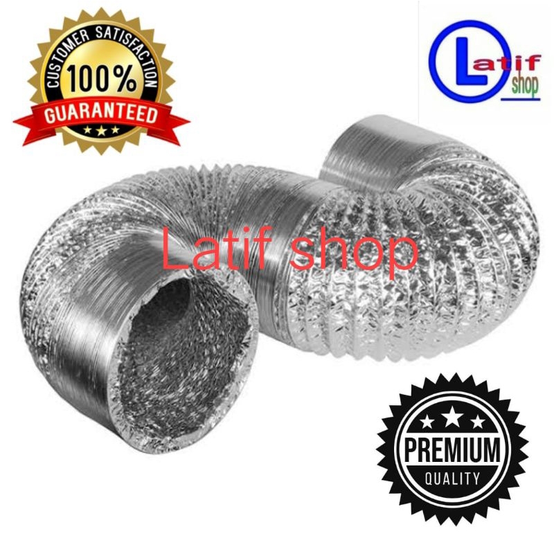 Jual Flexible Ducting 4 inchi / Pipa Exhaust , AC 4 in/pipa aluminium