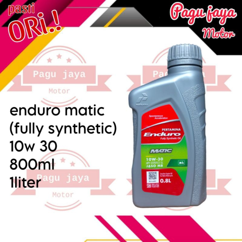 Jual Enduro Matic Fully Synthetic Sae W Jaso Mb Api Sl Oli Mesin Motor Matic Pertamina Isi