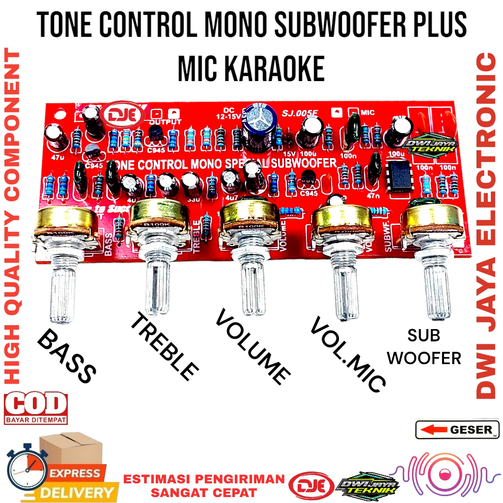 Jual Tone Control Mono Plus Subwoofer Dan Mic Shopee Indonesia