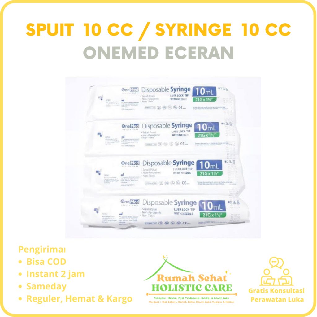 Jual Spuit Disposable Syringe Onemed Cc Eceran Satuan Shopee Indonesia