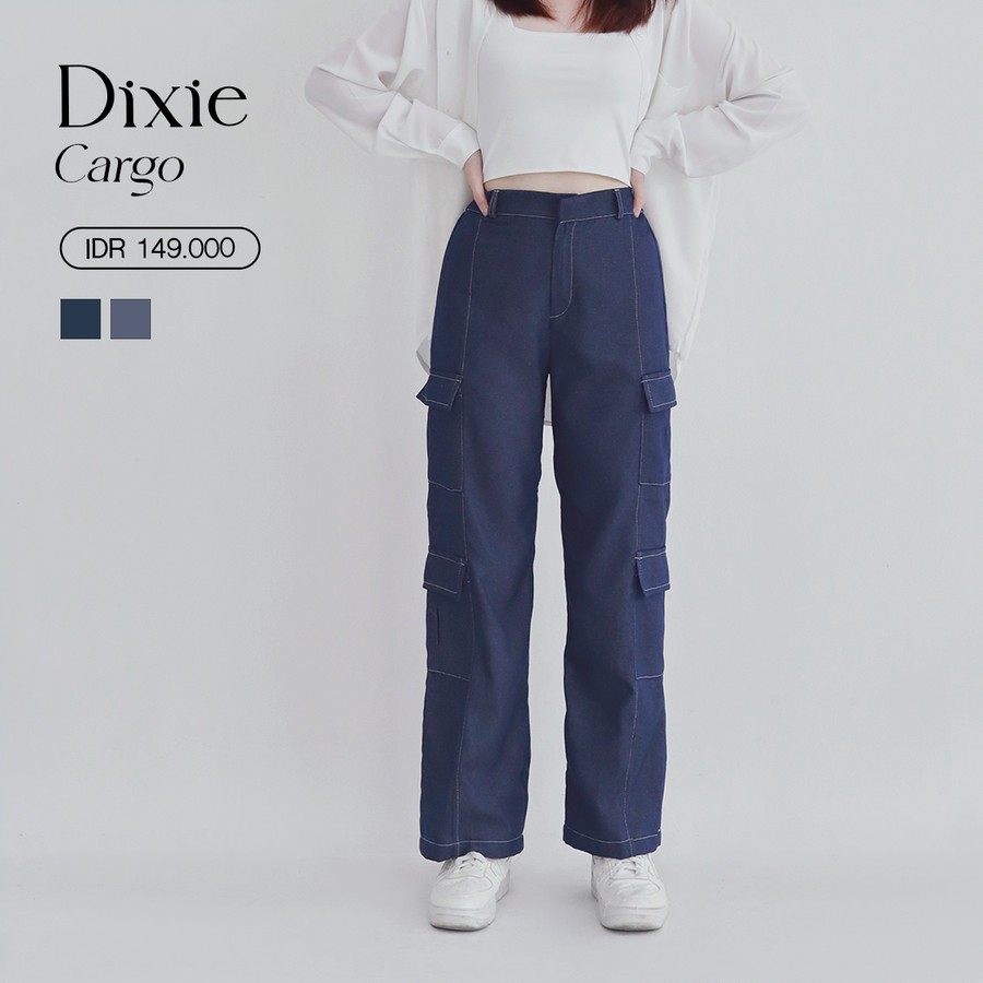 Jual MSMO Dixie cargo long pants culotte highwaist / long pants wanita ...