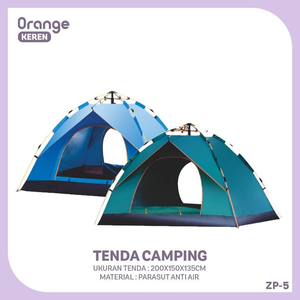 Jual Orange Keren Tenda Camping Otomatis Kapasitas 3 Orang Outdoor Indoor Zp 8 Shopee Indonesia 5791