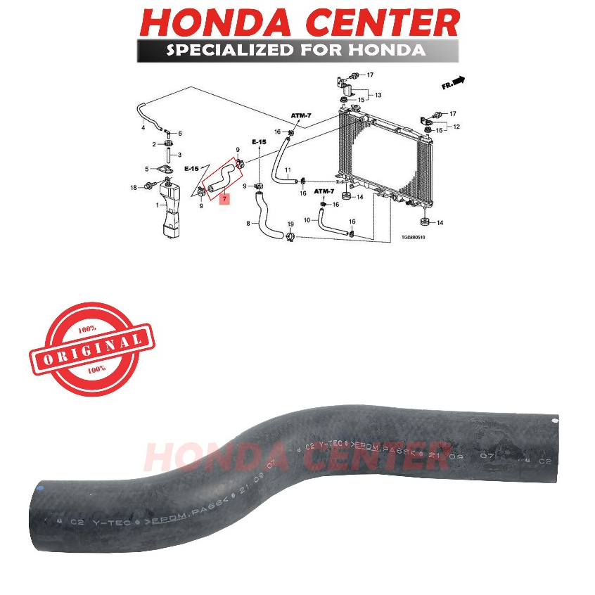 Jual Selang Slang Hose Radiator Atas Honda Jazz Ge8 Original | Shopee ...