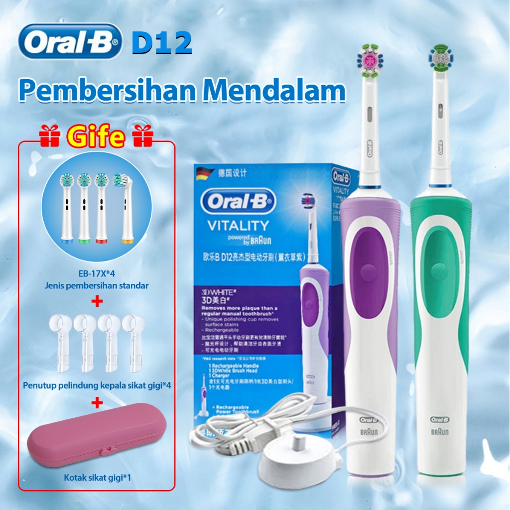 Jual Oral-B Sikat Gigi Electric D12 Electric Vitality Toothbrush ...