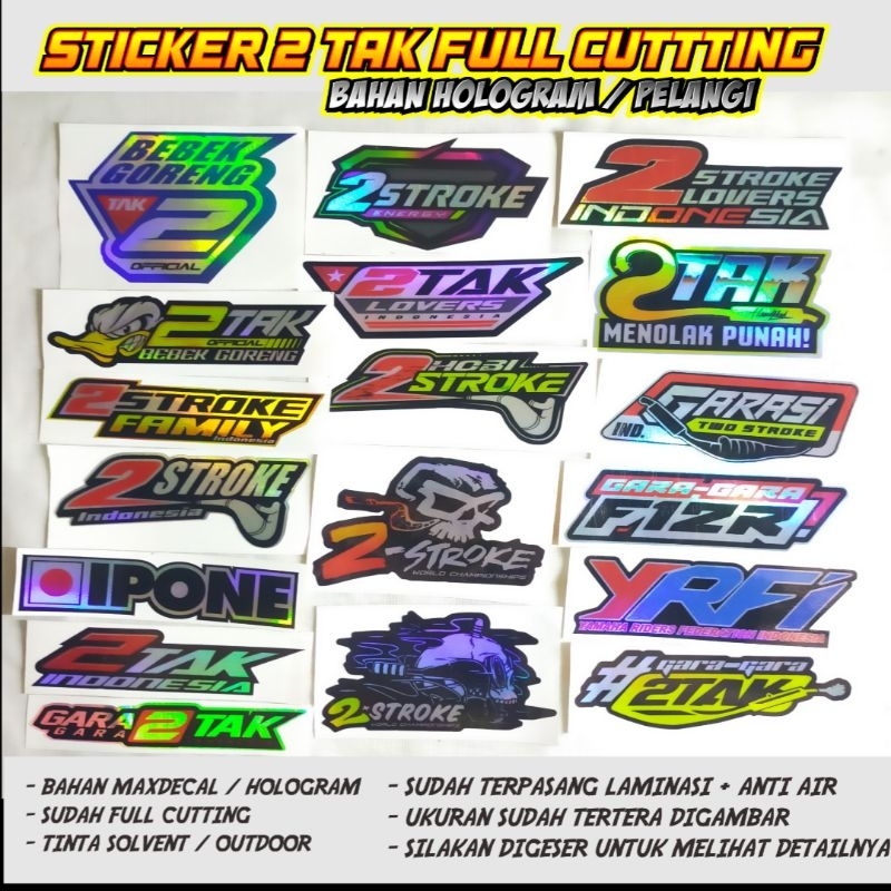Jual stiker 2 tak / stiker 2 tak terbaru / stiker two stroke / stiker ...