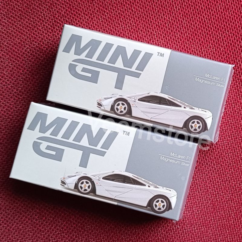 Mini GT 1:64 - McLaren F1 Magnesium Silver #555, édition Limitée, Modèle Die-cast Neuf