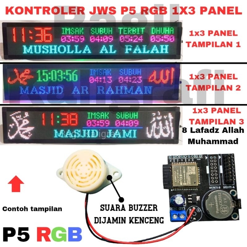 Jual Kontroler Jam Sholat Digital Auto Artil Kontroler Jws Rgb Kontroler Jam Digital Masjid P