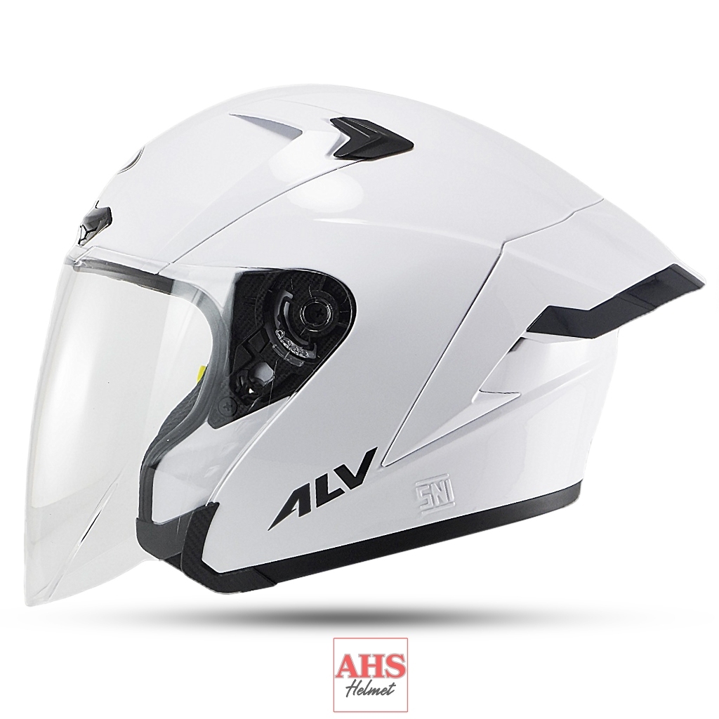 Jual ALV ULTRON PRO - HELM HALF FACE PUTIH SOLID STANDART SNI / HELM ...