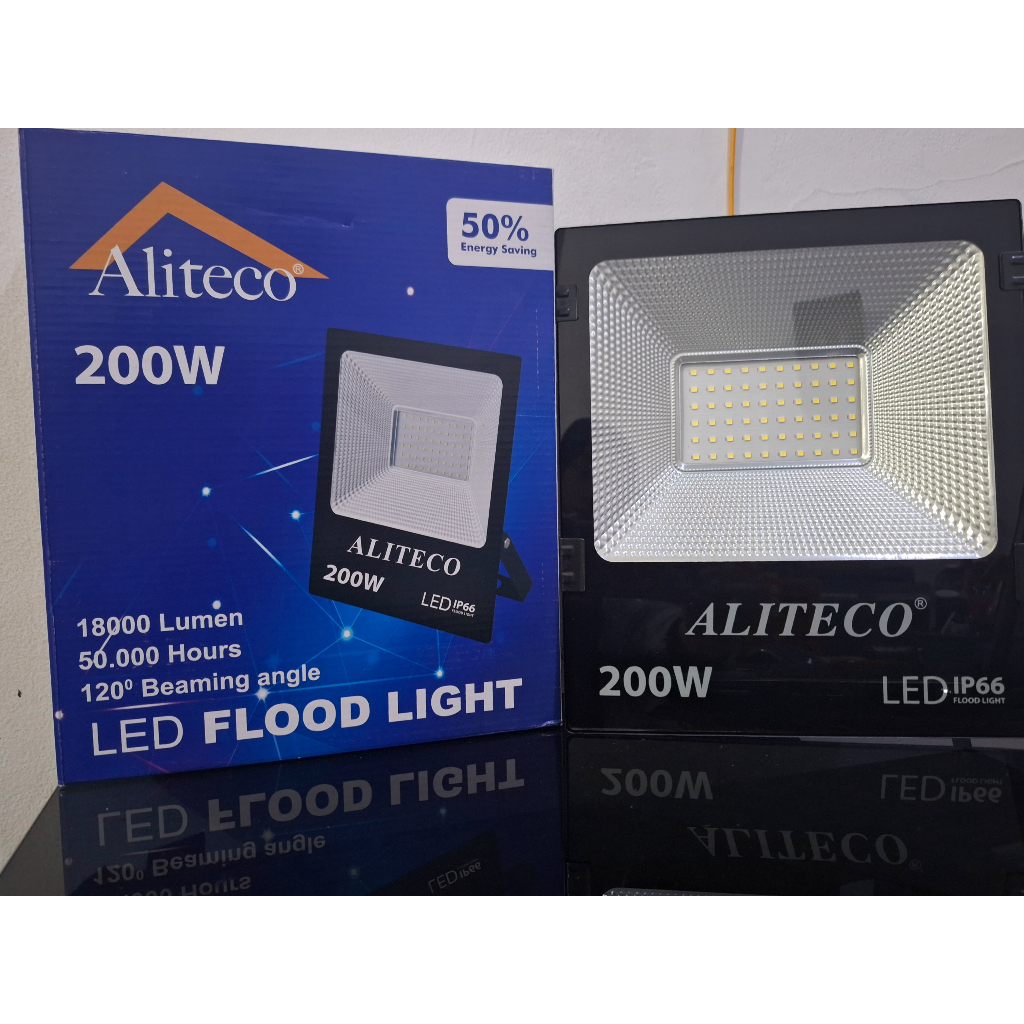 Jual Aliteco Led Flood Light Sorot 200w Putih Shopee Indonesia