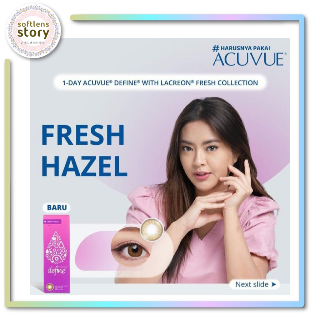 Jual Acuvue Define Fresh Hazel Softlens Warna 5 Pasang Softlens Harian ...