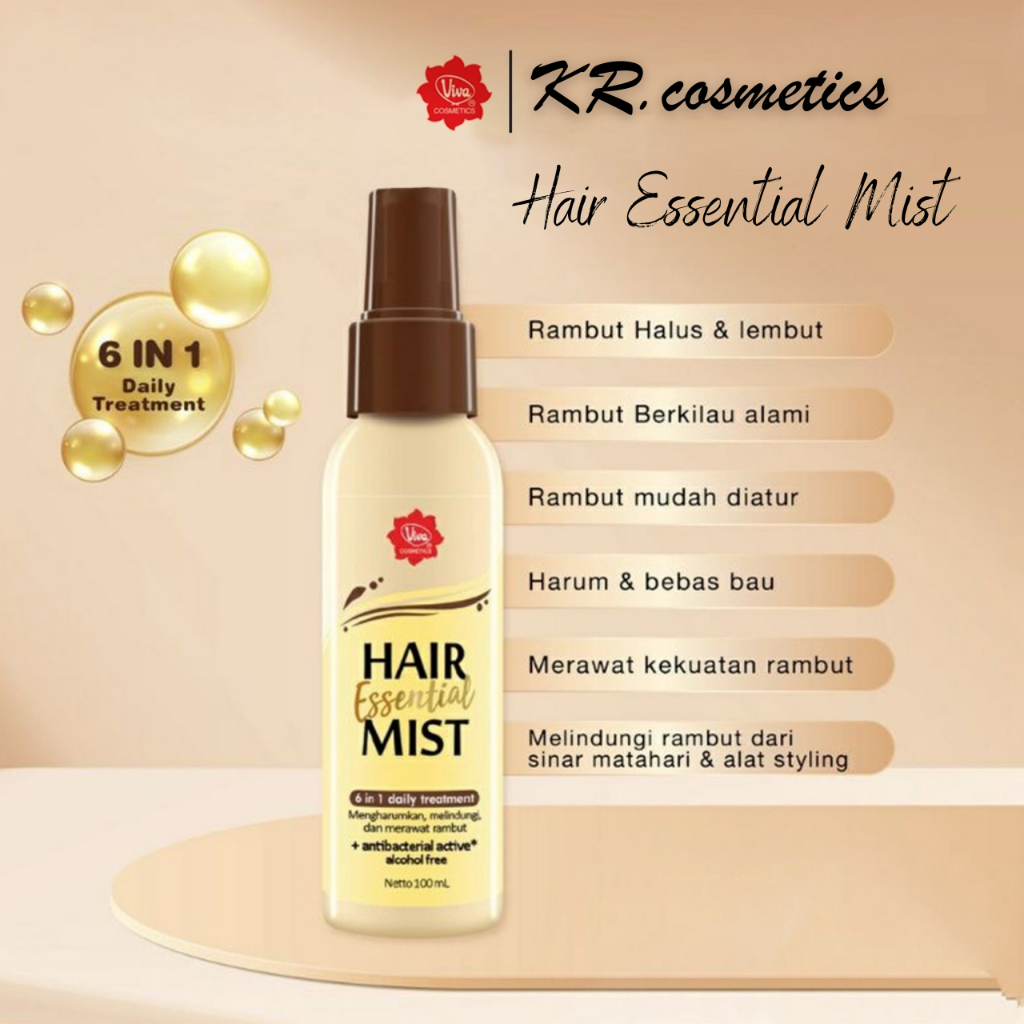 Jual Viva Hair Essential Mist Vitamin Dan Parfum Rambut 100 Ml With Pro Vit B5 Silky