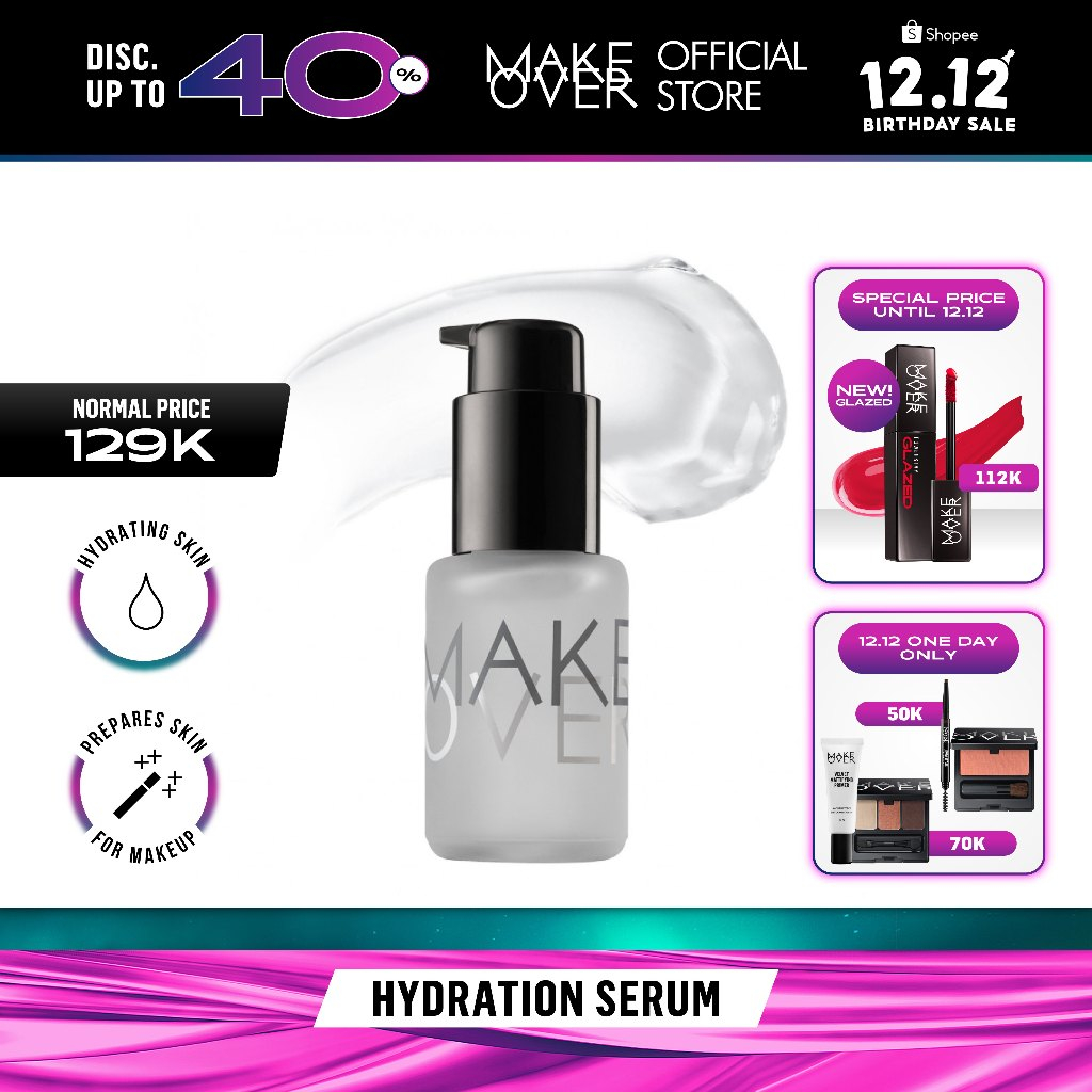 Jual MAKE OVER Hydration Serum Primer hydrating lembab base makeup