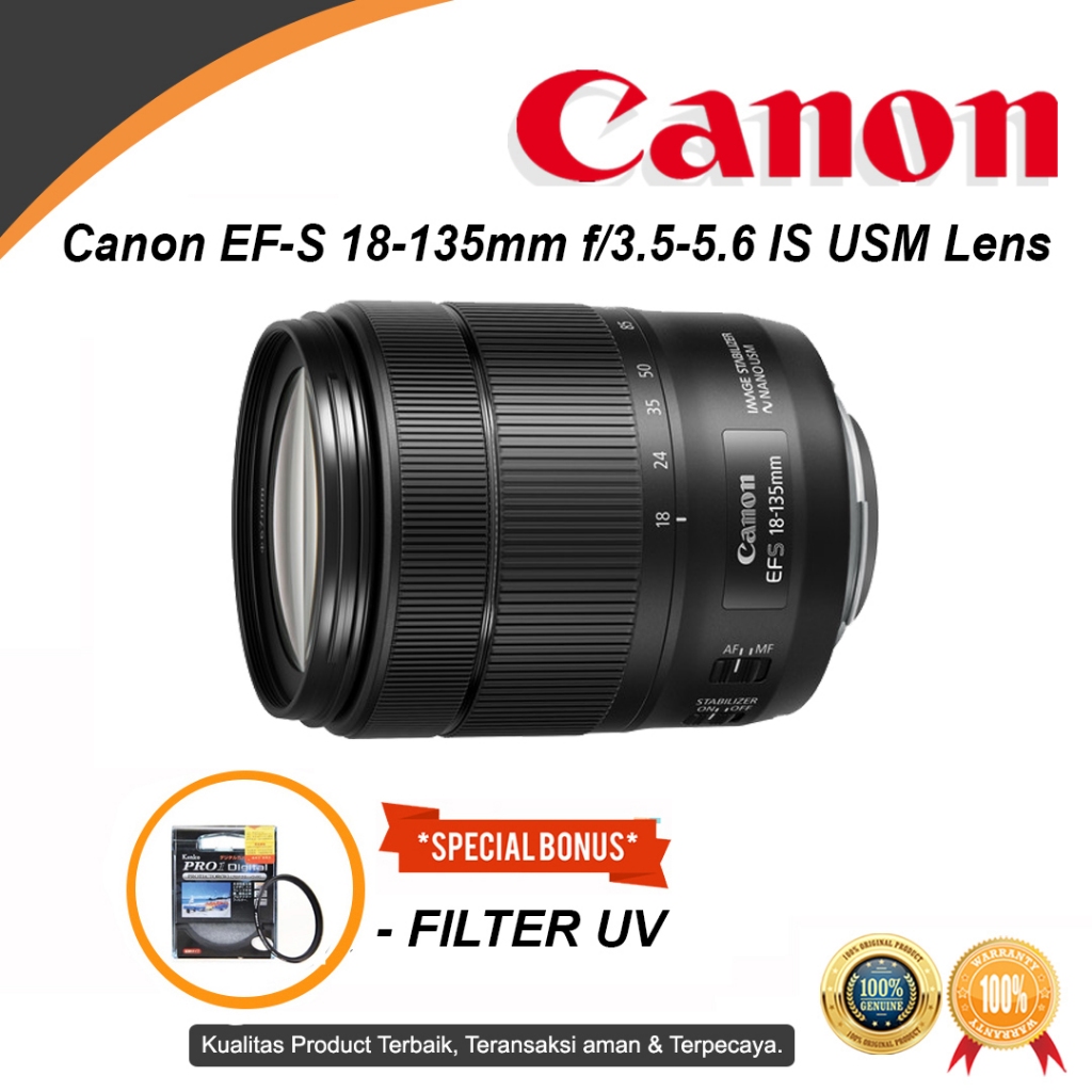 Jual Canon EF-S 18-135mm f3.5-5.6 IS NANO USM Lensa Original | Shopee ...