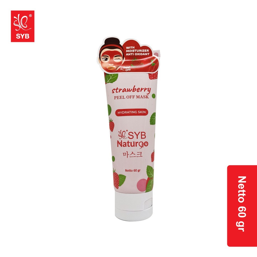Jual SYB NATUR 90 STRAWBERRY PEEL OFF MASK HYDRATING SKIN TUBE | Shopee ...