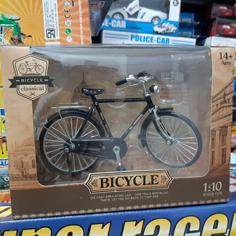 Jual mainan diecast sepeda ontel - miniatur sepeda jaman dulu | Shopee