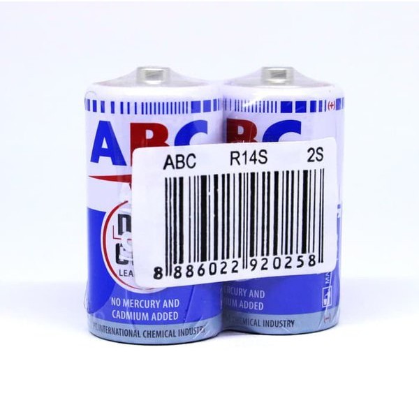 Jual Baterai ABC Biru Sedang R14C 1.5V Dry Cell Battery Size C Isi 2 ...