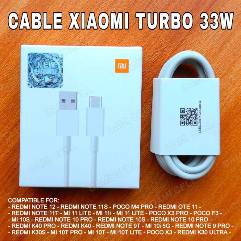 Jual Kabel Data Cable Charge Xiaomi Turbo 3A / 33W USB Type C ORIGINAL ...