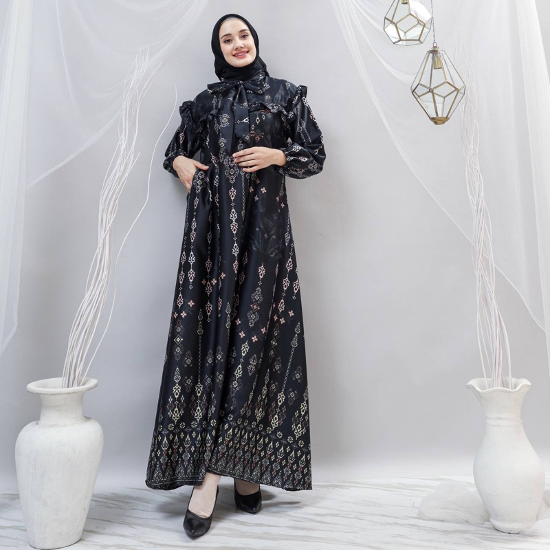 Jual GAMIS RAYA TERBARU PREMIUM / GAMIS SILK SUTRA HALUS SAGE GREEN ...