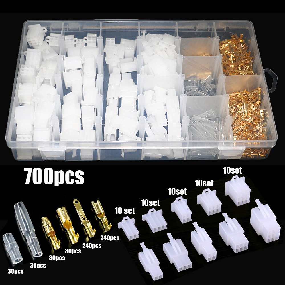 Jual 700PCS Soket Kabel Motor Mobil 2-9P Socket Soket Terminal Kuningan ...