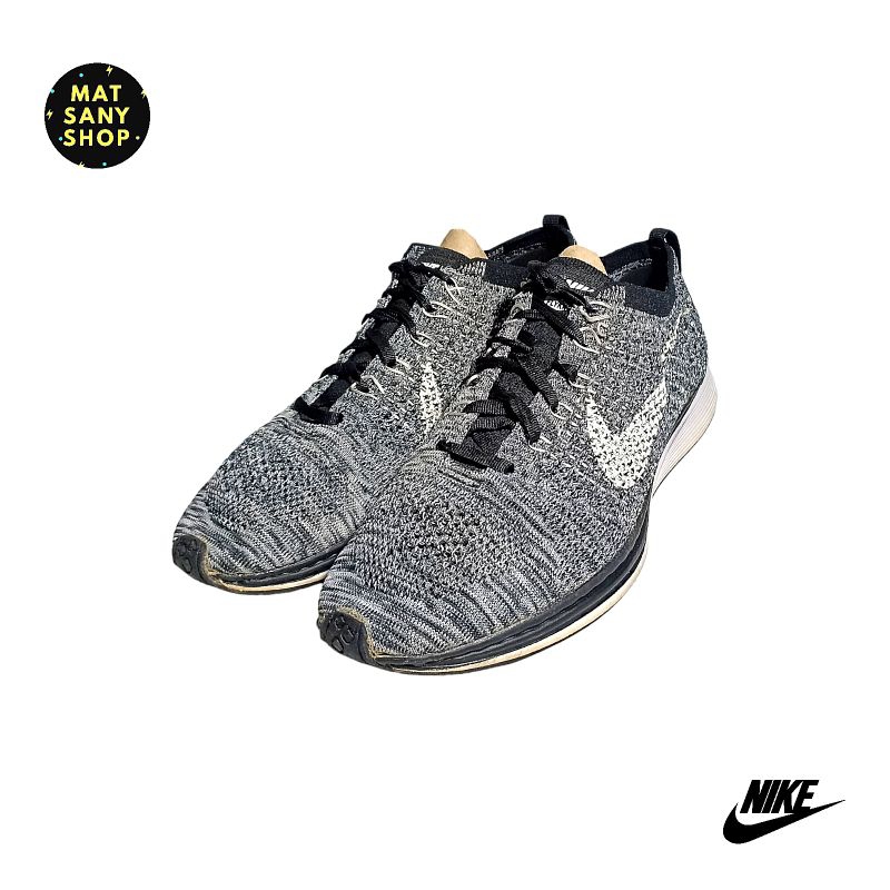 Jual Sepatu Sneaker Running Nike Flyknit Racer Oreo Olahraga Original Shopee Indonesia