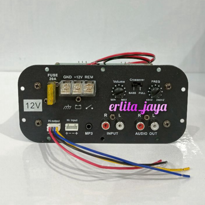 Jual MODEL WYP383 kit basstube subwoofer amplifier 12 volt bisa mp3