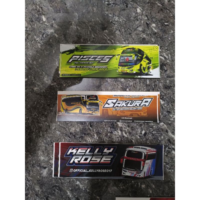 Jual stiker bus murah 7 model terbaru isi 30 pcs | Shopee Indonesia