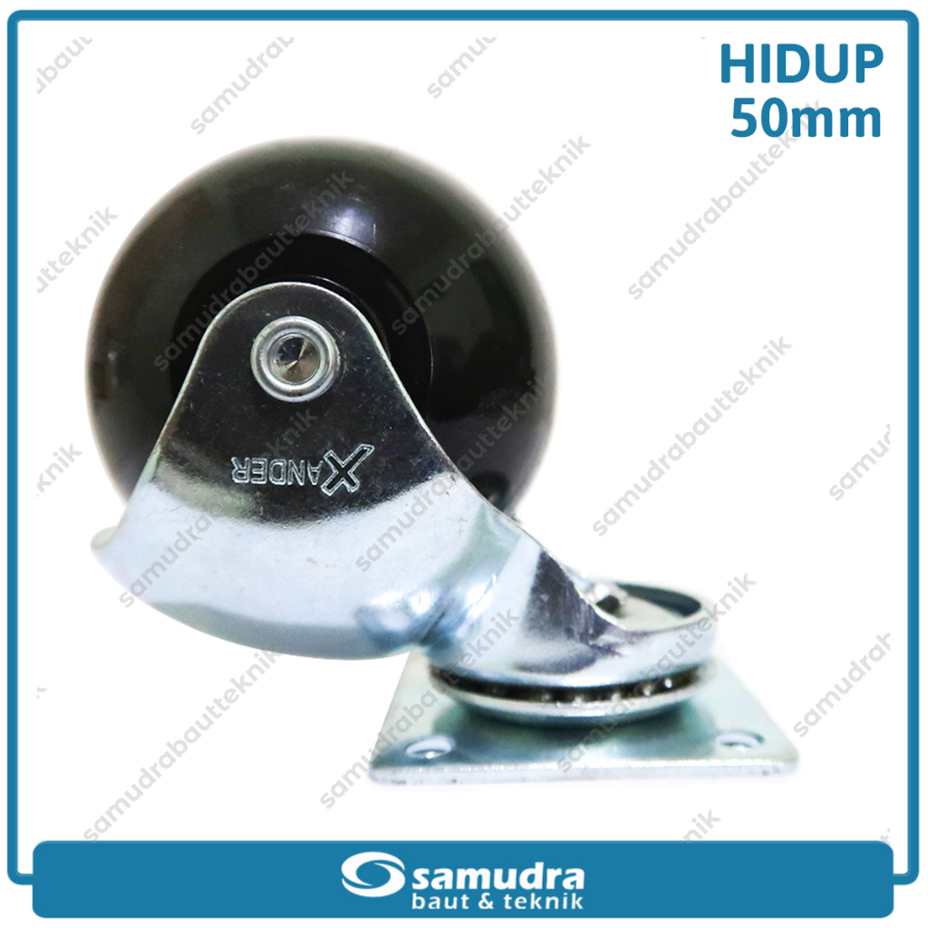 Jual Roda Caster Bulat Satuan XANDER 50 Mm Hidup Sofa Kursi 2" Inch ...