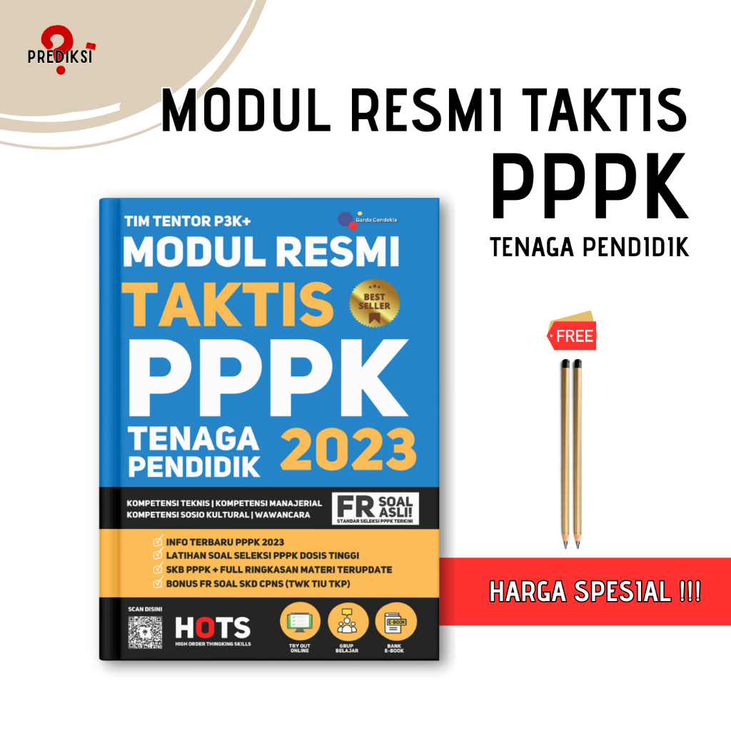 Jual BUKU PPPK 2023 / MODUL RESMI TAKTIS PPPK TENAGA PENDIDIK 2023 FR