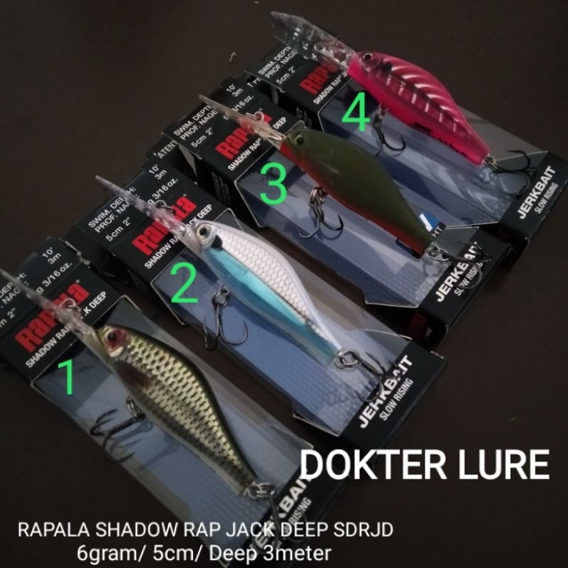 Jual MINNOW RAPALA SHADOW RAP JACK DEEP 6gram Lure Casting | Shopee ...