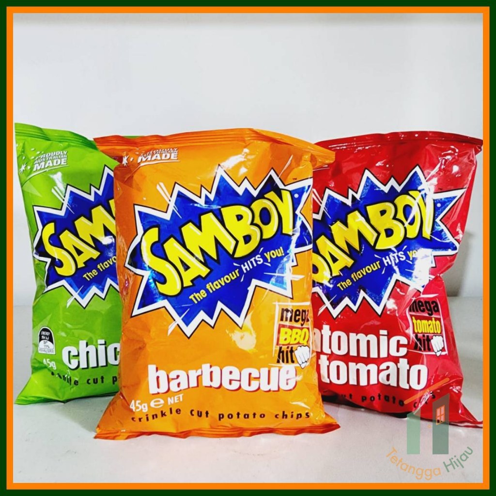 Jual SAMBOY crinkle cut potato chips tomato | bbq | chicken Made in ...