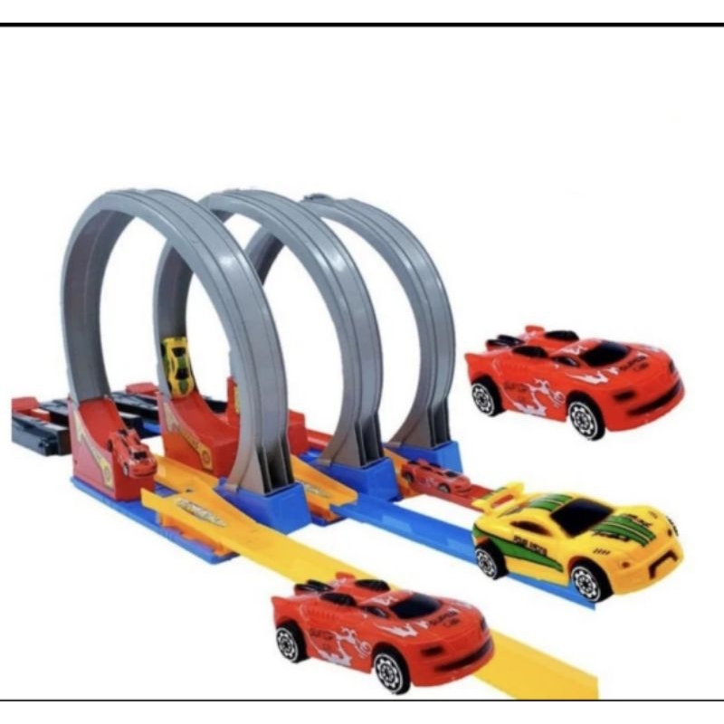 Jual track racing 2 jalur dan 3 jalur roller coaster jalanan mobil ...