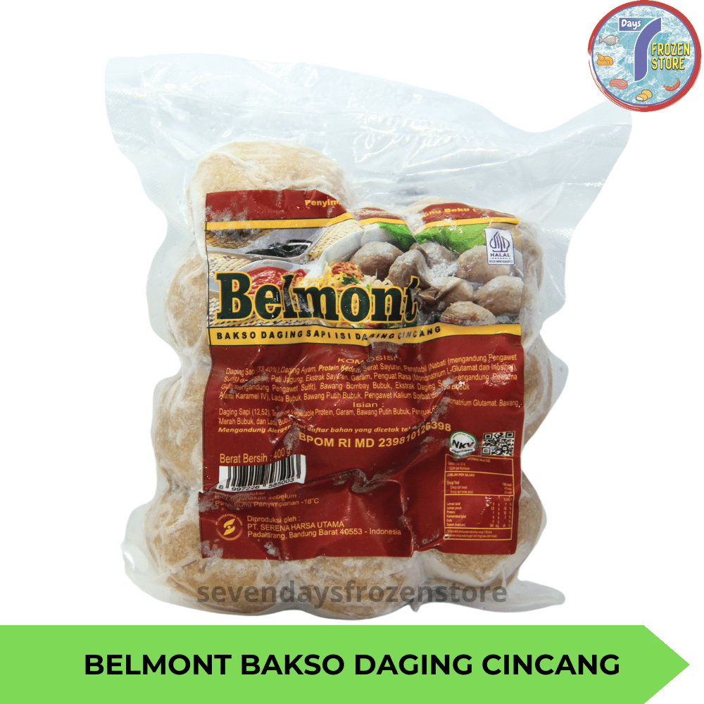 Jual Bakso Sapi Isi Daging Cincang Belmont Kemasan 400 Gr Shopee