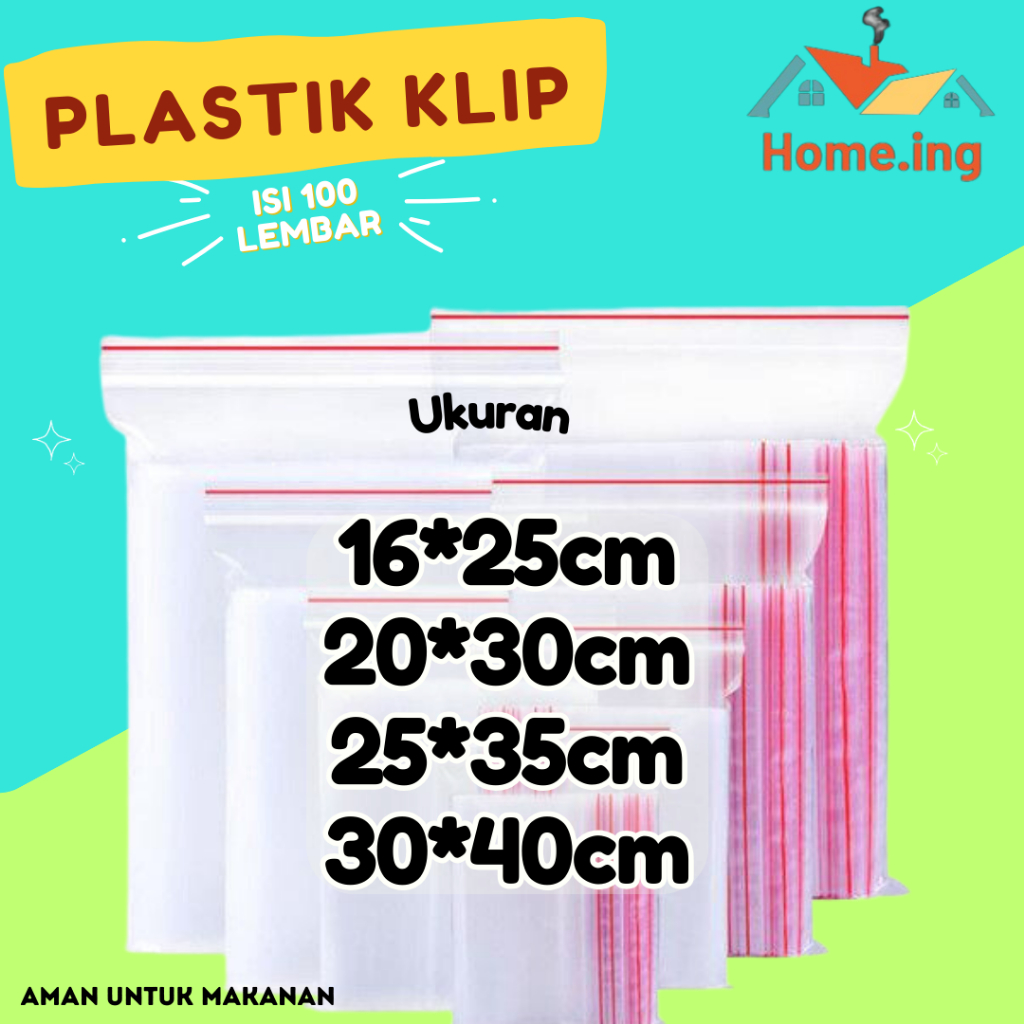 Jual (UKURAN BESAR) Plastik Zipper Klip Bening / Zip Lock / Packing ...