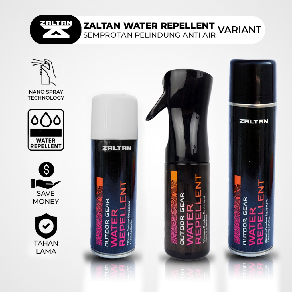 Jual Zaltan Water Repellent Spray Pelindung Anti Air Efek Daun Talas Tenda Jaket Sepatu Outdoor