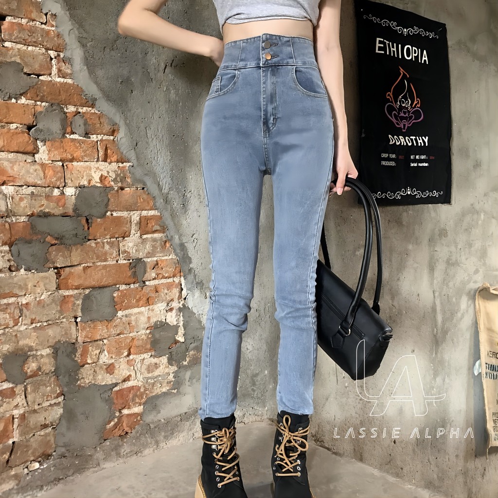 Jual Lassie Alpha J32 Celana Highwaist Skinny Jeans Wanita Jeans Ketat ...