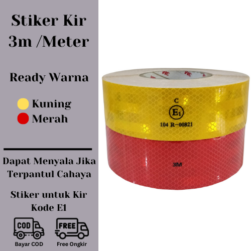 Jual Stiker Reflektor M Stiker Reflektif Uji Kir Dishub Stiker Scotlight M Stiker Scotlet Per