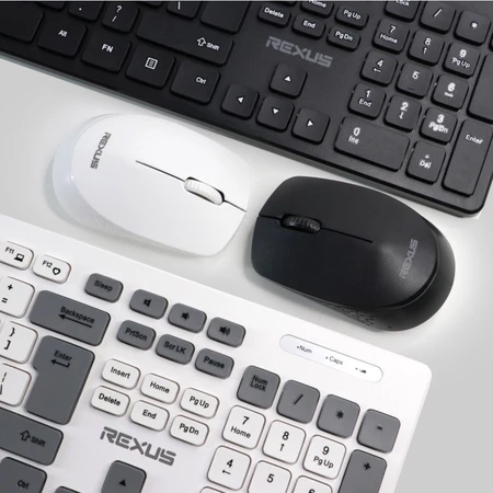 Rexus keyboard mouse wireless 1 dongle 2 device