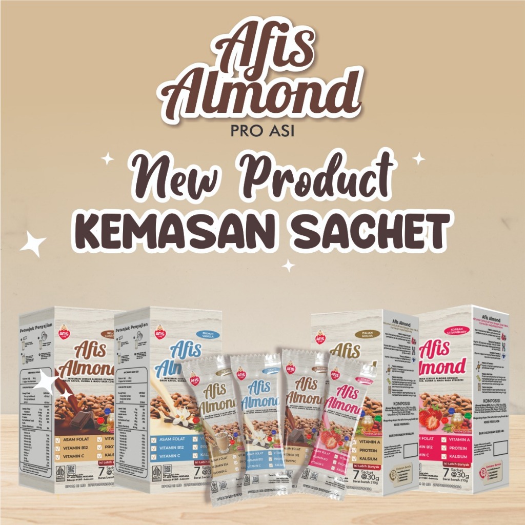 Jual [ PROMO BUY 3 GET 1 FREE ] [ Kemasan SACHET ] AFIS Life Susu Almon ...