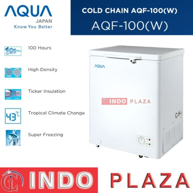 Jual CHEST FREEZER AQUA AQF100W / AQF100GC 100 Liter Shopee Indonesia