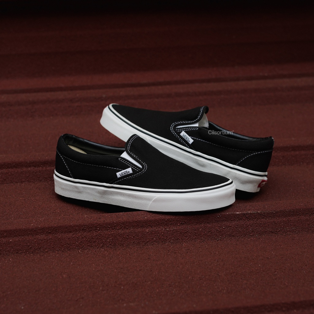 SALE Vans Slip On BW Black White Classic 100 Original