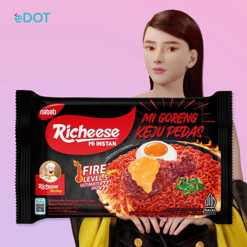 Jual Richeese Mie Goreng Keju Level 5 (74gr) Min.pembelian 3pcs ...