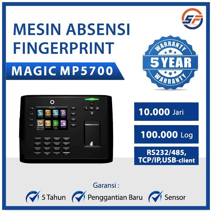 Jual FINGERPRINT MAGIC MP5700 / CL700 Mesin Absensi dan Akses Kontrol ...