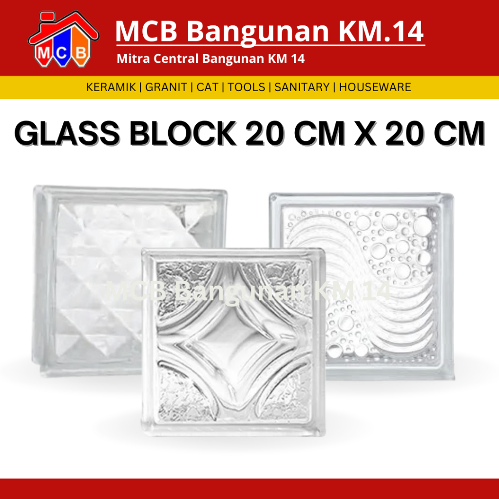 Jual GLASS BLOCK MULIA / BLOK KACA DINDING | Shopee Indonesia