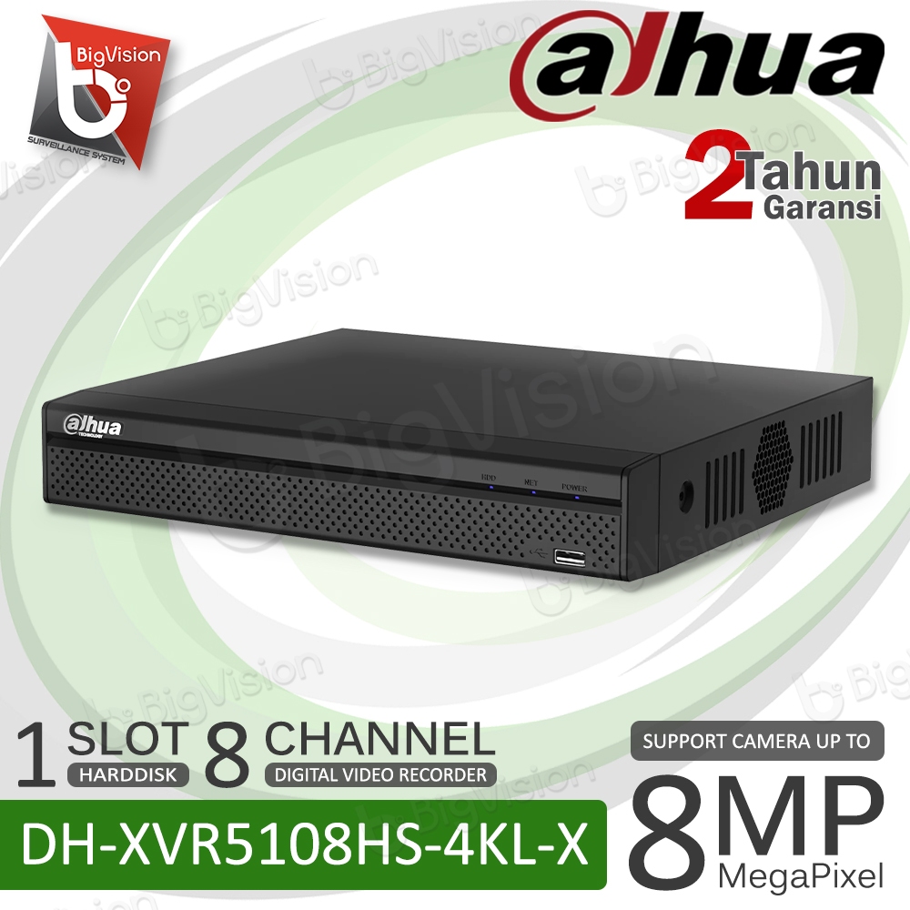 Jual DAHUA DVR DHXVR5108HS4KLX 8MP 4K 8CH CCTV 8 CHANNEL RECORDER