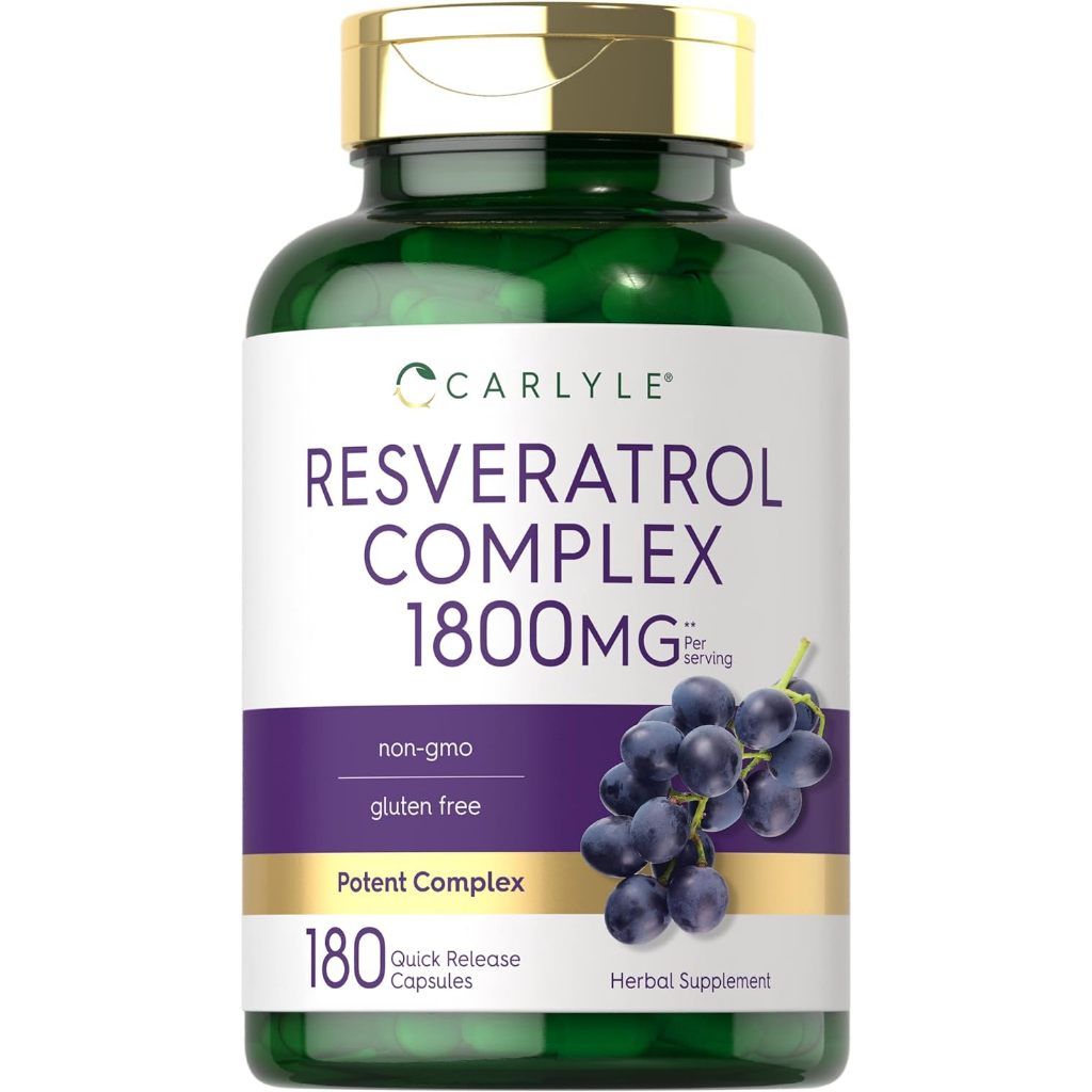Jual Resveratrol 1800mg Anti Kardiovaskular, Pembuluh Darah by Carlyle USA  | Shopee Indonesia
