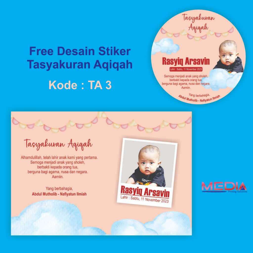 Jual Stiker Tasyakuran Aqiqah Kelahiran Tedhak Siten | Shopee Indonesia