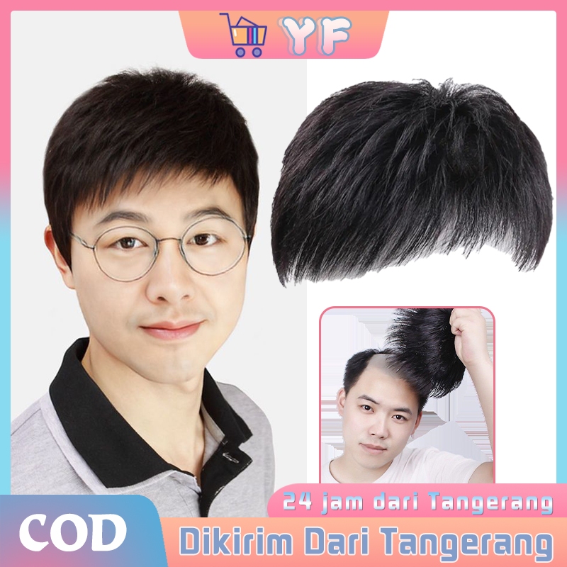 Jual Rambut Palsu Pria Botak Wig Pria Rambut Asli Hair Toupee Pria