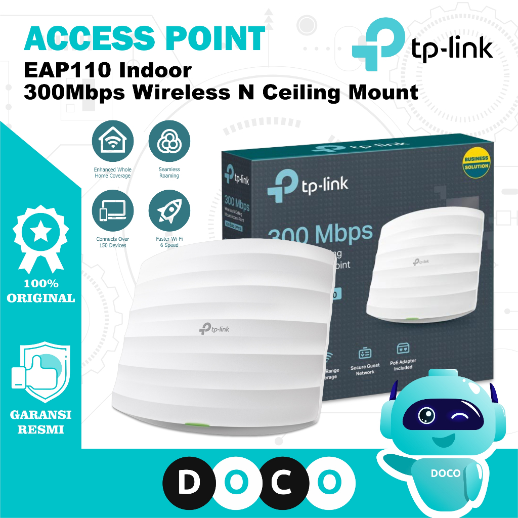 Jual Tp Link Access Point Eap110 Indoor 300mbps Wi Fi Wifi Wireless N