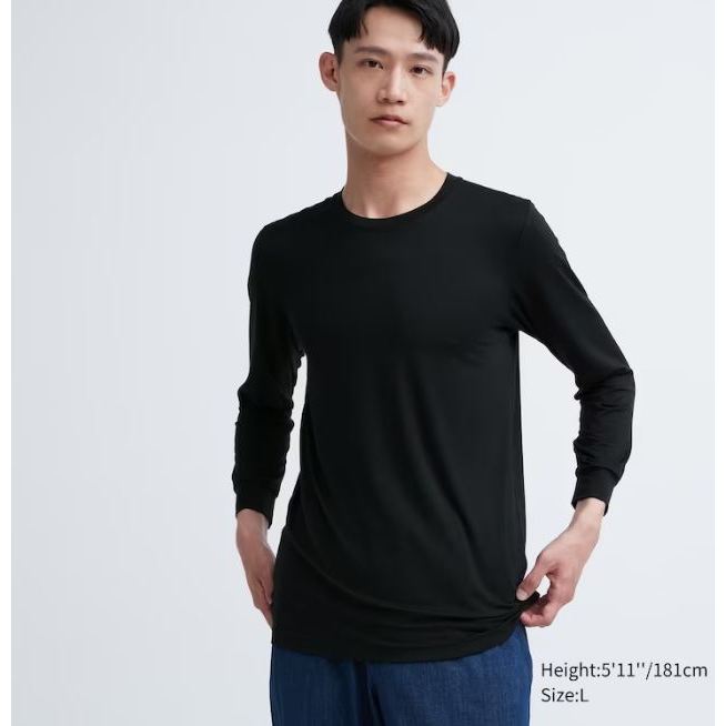 Jual UNIQLO HEATTECH T SHIRT CREW NECK LENGAN PANJANG LONG JOHN ATASAN PRIA LONG JOHN UNIQLO T SHIRT Shopee Indonesia