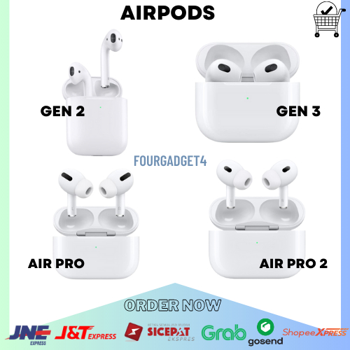 Jual Air/Pods Gen2 Gen3 Pro Pro2 New Fullset | Shopee Indonesia